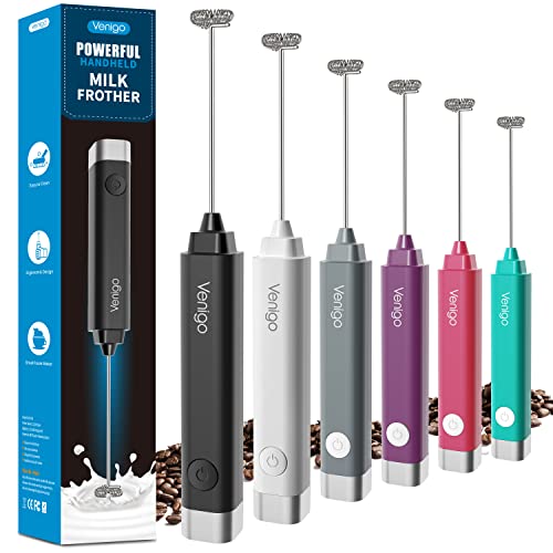  Handheld Milk Frother, Battery Operated Electric Foam Maker And Mixer For Drinks, Perfect For Bulletproof Coffee, Matcha, Cappuccino, And Hot Chocolate (Black)