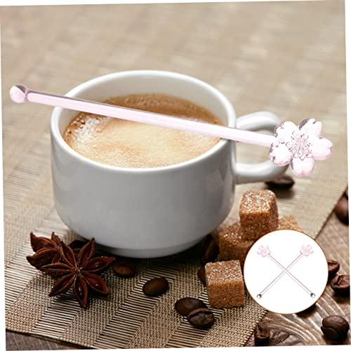  HANABASS 2pcs Glass Stir Sticks Coffee Mixer Wand Stirring Rod Shaker Glass Juice