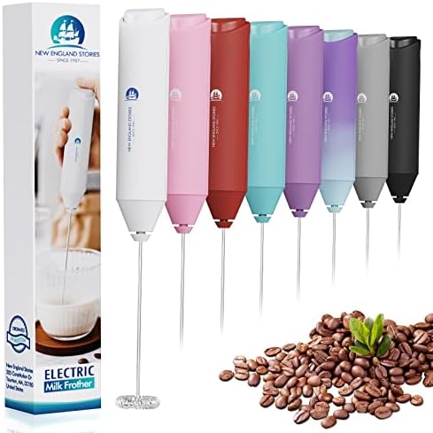  Ctric Milk Frother Handheld, Battery Operated Whisk Beater Foam Maker For Coffee, Cappuccino, Latte, Matcha, Hot Chocolate, Mini Drink Mixer, No Stand, Black
