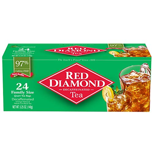  Ed Diamond Iced Tea Bags, Decaffeinated, Family Size Tea Bags, Delicious And Freshly Brewed Taste, Special Premium Blend, 24 Count (Pack Of 6)