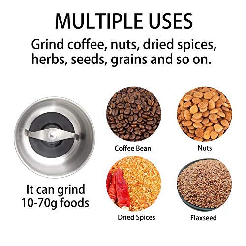  VK-7446B Electric Dried Spice And Coffee Grinder,detachable Cup, OK For Clean It With Water, Blade & Cup Made With SUS304 Stianlees Steel