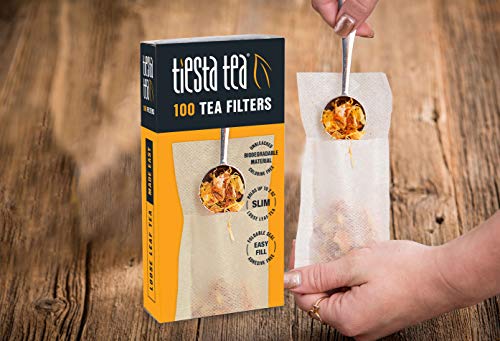  - Loose Leaf Tea Filters, Pack Of 6, 6x100 Count, Disposable Tea Infuser, 100% Natural Unbleached Paper, Steeps Hot Tea, Iced Tea & Coffee, Eco-Friendly, Single Serve Filter For One Cup