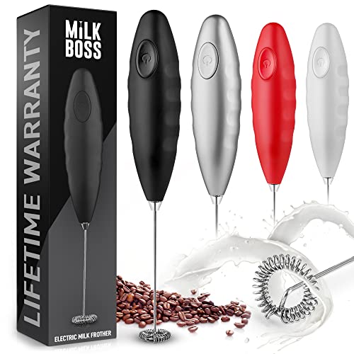  Frother For Coffee - Comfort Grip Matcha Whisk - Electric Matcha Mixer And Mixer Electric Handheld - Coffee Frother Handheld - Electric Drink Mixer (Black)