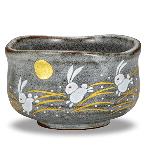  Japanese Matcha Bowl Rabbit Kutani Yaki(ware)