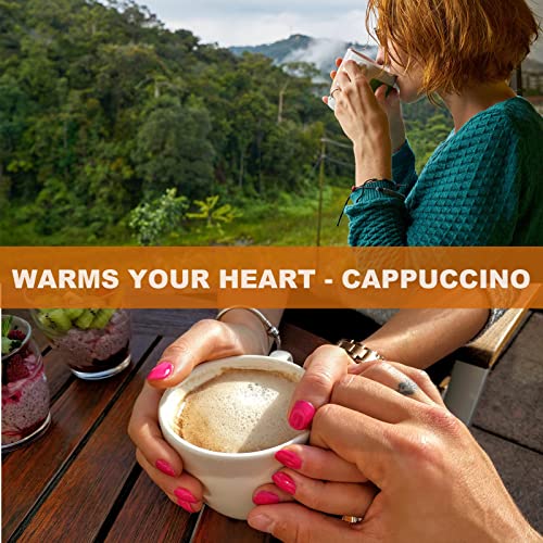  Milk Frother Handheld Battery Operated Electric Foam Maker, Drink Mixer With Stainless Steel Whisk And Stand For Cappuccino, Bulletproof Coffee, Latte,Frappe, Matcha (Black)
