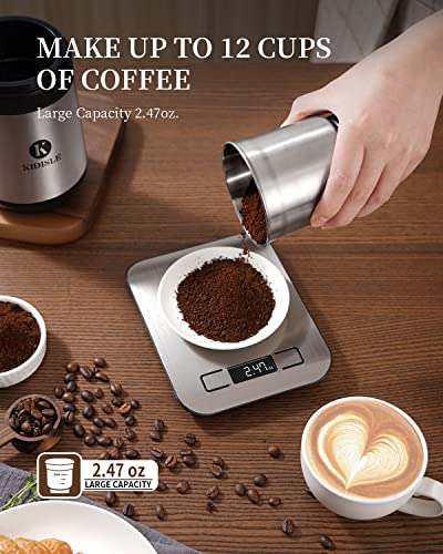  Coffee Grinder Electric, Herb Grinder, Spice Grinder, Coffee Bean Grinder, Espresso Grinder With 2 Removable Stainless Steel Bowl,Silver