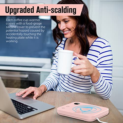  Offee Warmer For Desk With 3-Temp Settings, Beverage Mug Warmer With Auto On/Off, Coffee Mug Warmer With Auto-Off Timer, Electric Coffee Cup Warmer With Led Digital Display, Warm Gift For Your Love