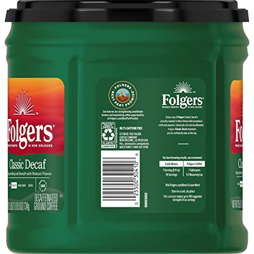  Classic Decaf Medium Roast Ground Coffee, 25.9 Ounces (Pack Of 6)