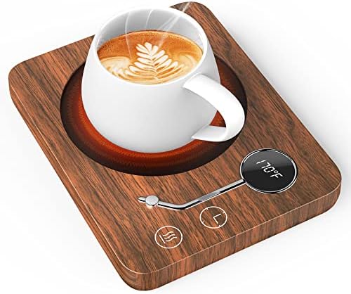  Coffee Mug Warmer - Coffee Warmer For Desk 2-12 Hrs Timer Auto Shut Off - Electric Cup Warmer With 3-Temperature Settings (Up To 170℉/75°C) - Beverage Warmer For Office & Home Use