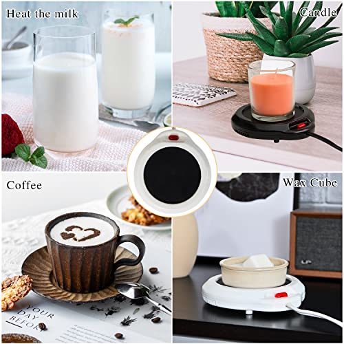  Candle Warmer Mug Warmer On Desk Heating, Electric Warmer For Home & Office (White)