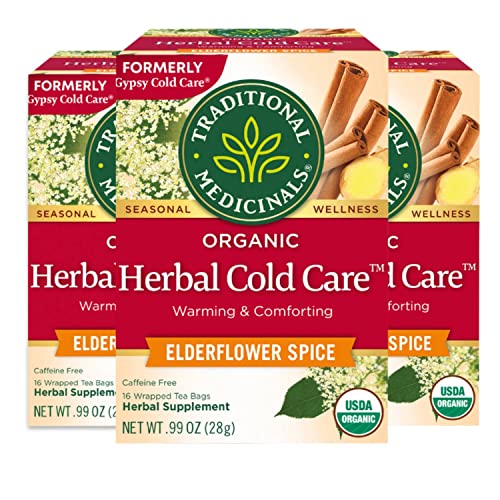 Gypsy Cold Care Seasonal Tea With Elderflower Spice, 16 Tea Bags(Pack Of 6)