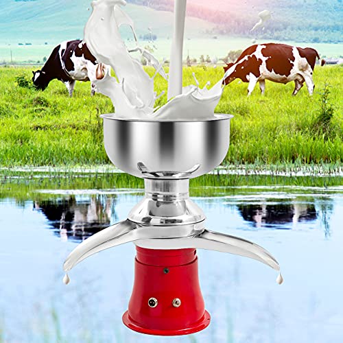  Carivia Milk Cream Centrifugal Separator,80L/H 21Gal/H Electric Fresh Milk Cream Separator Stainless Steel 110V Centrifuge Cheese Makers Separator For Goats Cows