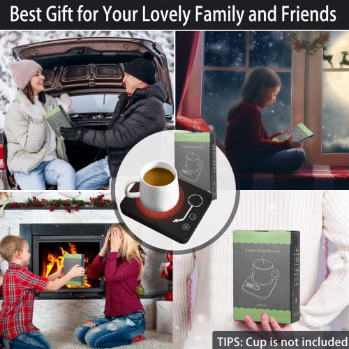  Ug Warmer - Coffee Mug Warmer For Desk - Auto Shut Off Coffee Warmer With 2-12Hrs Timer And 3 Temperature Setting, Portable Cup Warmer For Beverage, Coffee, Milk, Tea, Candle Wax, Ideal Xmas Gift