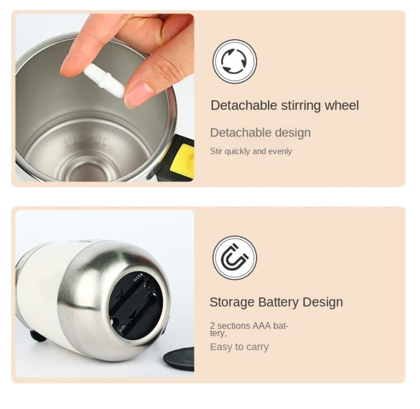  Electric Stirring Cup Self-Stirring Coffee Cup Self-Stirring Magnetic Stirring Cup Rotating Home Office Travel Stirring Cup Is Suitable For Coffee/Milk/Cocoa/Tea