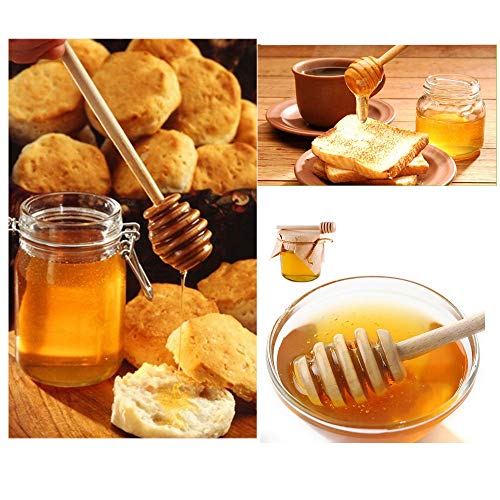  JZK 50 X Wood Honey Dipper Drizzler Sticks Server Honey Spoon For Wedding Birthday Baby Shower Christmas Party Dessert Tool