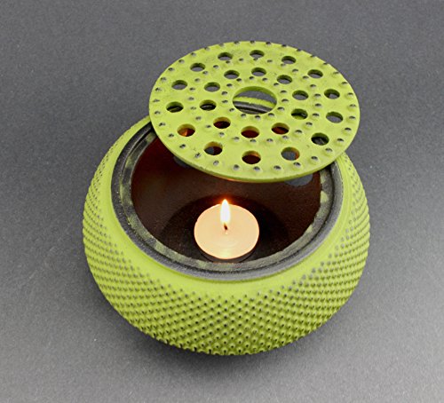  Green Hobnail Small Dot Japanese Cast Iron Tetsubin Teapot Candle Warmer(F15364-1)~ We Pay Your Sales Tax