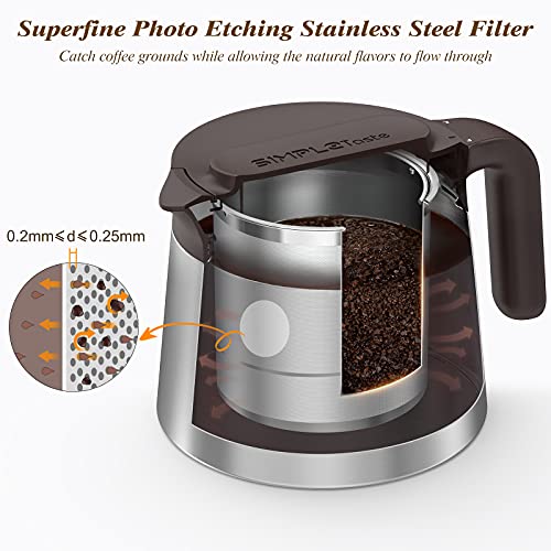  Cold Brew Coffee Maker, 1.8L/61oz, Premium Quality Stainless Steel Pot And Filter, Perfect For Homemade Iced Coffee
