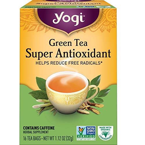  Tea - Green Tea Super Antioxidant (4 Pack) - Supports Overall Health With Licorice Root, Lemongrass, And Jasmine - Contains Caffeine - 64 Organic Green Tea Bags