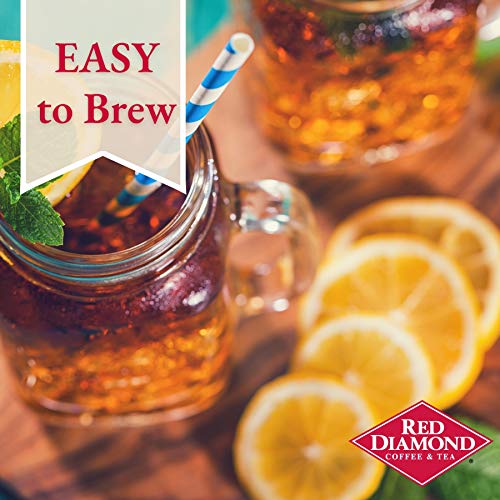  Ed Diamond Iced Tea Bags, Decaffeinated, Family Size Tea Bags, Delicious And Freshly Brewed Taste, Special Premium Blend, 24 Count (Pack Of 6)