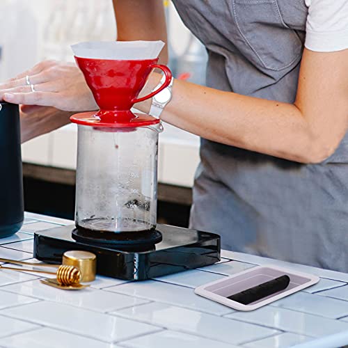  DOITOOL Coffee Espresso Maker Accessories Knock Box Small Coffee Knock Box Absorbent Anti Slip For Home Cafe Espresso Grind Waste Bin White Espresso Grounds Knock Box Grind Waste Bin