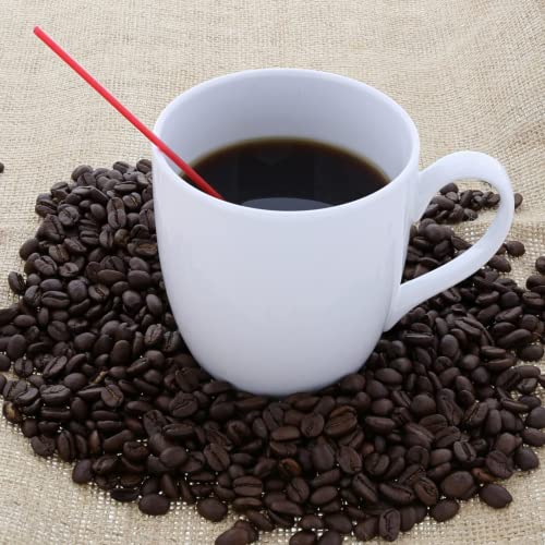  5 Inch Coffee & Cocktail Stirrers/Straws, Plastic Sip N Stir, 5" Inch, Red, 1000 Pack