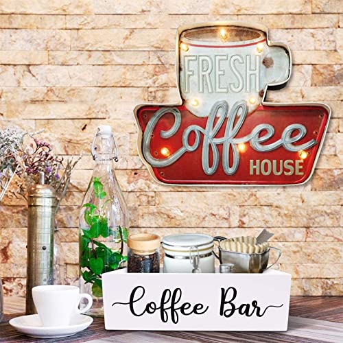  Coffee Bar Box Coffee Station Wooden Holder Farmhouse Kitchen Decor Rustic Coffee Bar Wood Organizer Storage Gift For Coffee Lover