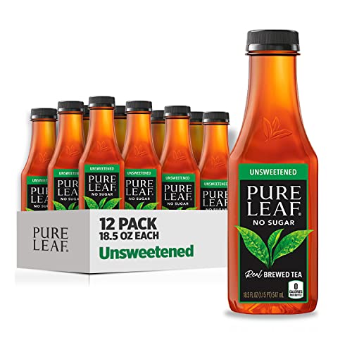 Iced Tea, Unsweetened Black Tea, 18.5 Oz Bottles (12 Pack)