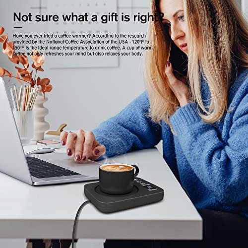  NIGMA Coffee Mug Warmer For Desk, Electric Cup Candle Warmer With Auto Shut Off, Smart Kitchen Gadget For Heating Coffee, Tea, Hot Chocolate, And Milk (No Cup, Black)