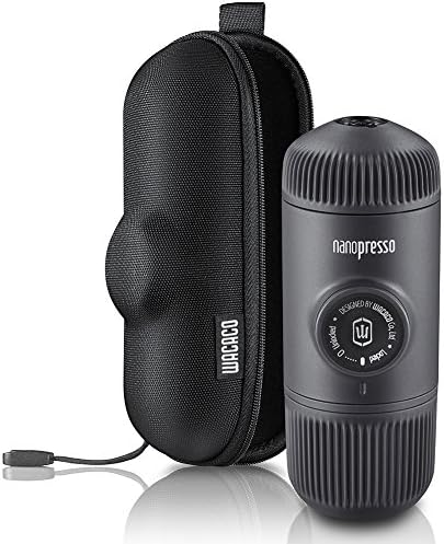 Wacaco Nanopresso Portable Espresso Maker Bundled With Nanopresso Protective Case, Upgrade Version Of Minipresso, 18 Bar Pressure, Extra Small Travel Coffee Maker, Manually Operated