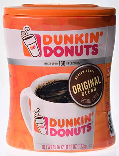 Ground Coffee 1 LB. Bag Multi Pack (Dunkin' Midnight Dark Roast, Three Pack)