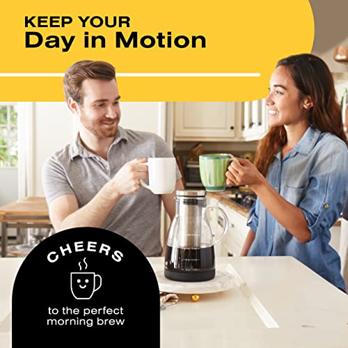  Cold Brew Coffee Maker - 32 Oz Glass Iced Tea & Coffee Cold Brew Maker And Pitcher W/ Silicone Cap & Base
