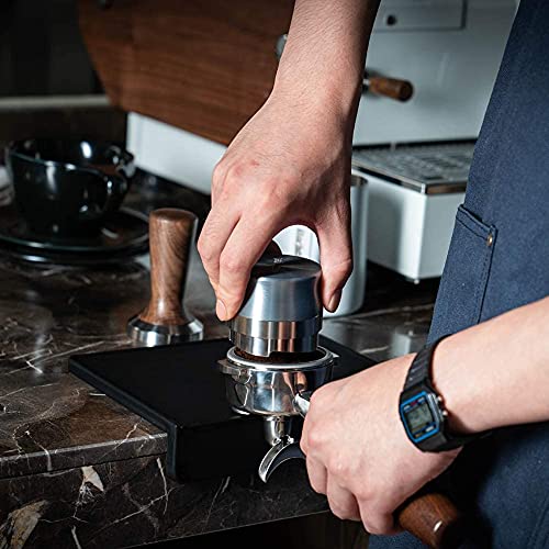  Espresso Tamping Mat, Coffee Tamper Mat, Black Silicone Food Grade Pad, 8Inch X 6Inch Coffee Tamp Station, Espresso Accessory, Waterproof And Heat Resistant