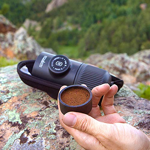 Wacaco Nanopresso Portable Espresso Maker Bundled With Nanopresso Protective Case, Upgrade Version Of Minipresso, 18 Bar Pressure, Extra Small Travel Coffee Maker, Manually Operated