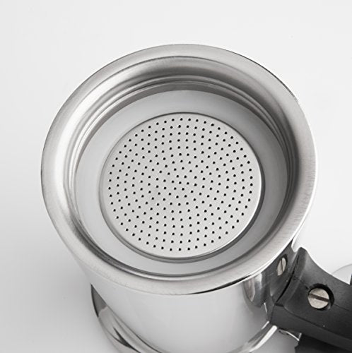  La Cafetiere Inox 2 Cups. Product Certified By The Accademia Italiana Maestri Del Caffè. Suitable For Induction.