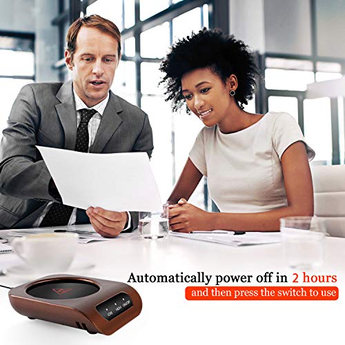  Coffee Mug Warmer - Desktop Beverage Warmer - Electric Cup Warmer Tea Water Cocoa Milk For Office Desk And Home Use 110V 35W Best Gift For Coffee Lovers With Automatic Shut Off Function