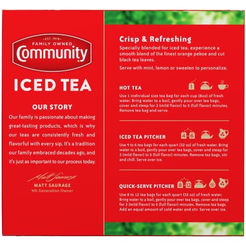  Porch Breeze Orange Pekoe Cut Black Tea Bags, 100 Count, 8.0 Oz, (Pack Of 6)