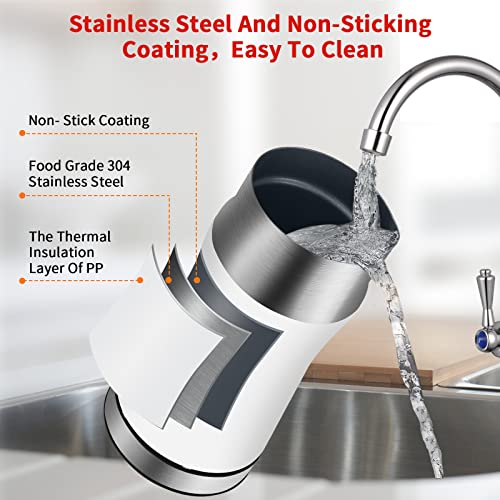  Lectric Milk Frother, 4 IN 1 Electric Milk Steamer, Automatic Warm And Cold Milk Foam Maker, 8.4oz/250ml, Stainless Steel Milk Warmer For Latte, Cappuccinos, Macchiato, Hot Chocolate Milk