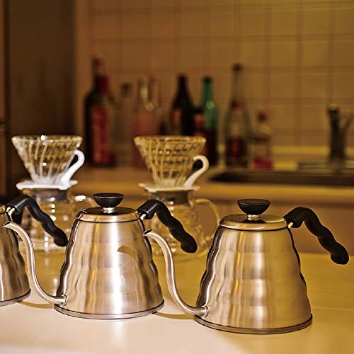 Hario V60 "Buono" Drip Kettle Stovetop Gooseneck Coffee Kettle 1.2L, Stainless Steel, Silver