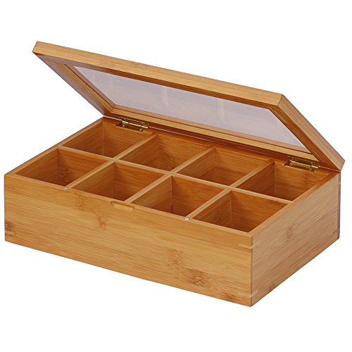  - TB1323 Oceanstar Bamboo Tea Box, 12 Inch, Natural