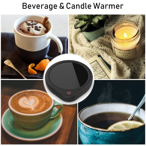  Coffee Mug Warmer With Auto Shut Off For Desk, Cup Warmer Smart Temperature Settings, Electric Beverage Tea Water Milk Warmer For All Cups And Mugs, Heating Plate Candle Wax Warmer