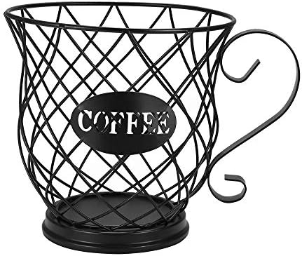  AOZBZ Coffee Pod Holder, Coffee Pod Organizer, Coffee Pod Storage Cup, K Cup Holder Coffee Storage Basket For Home Cafe Hotel (L Size)