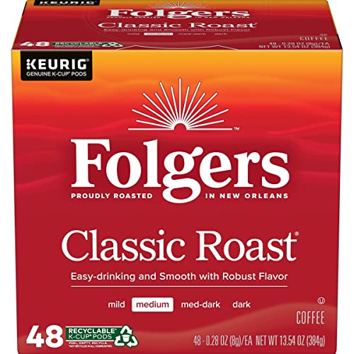  Folgers Breakfast Blend Mild Roast Coffee, 128 Keurig K-Cup Pods