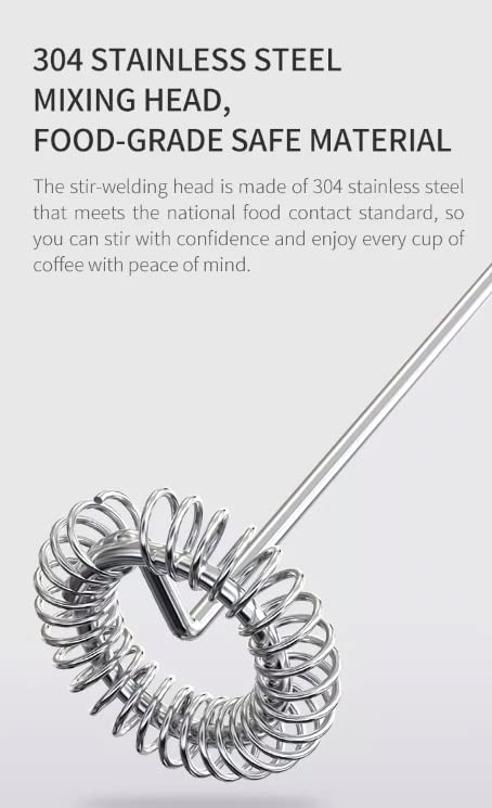 GENERIC Handheld Milk Frother, Electric Battery Operated Foam Maker With Stainless Steel Whisk, Mini Hand Mixer And Milk Foamer For Coffee Latte Cappuccino Hot Chocolate, Portable And Quiet