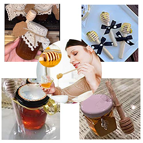  20 Pcs Honey Sticks Mini Honey Dipper, 3inch Wooden Honey Comb Honey Dispenser For Honey Jar Dispense Drizzle Honey, Wedding Party, Gender Reveal Party Supplies