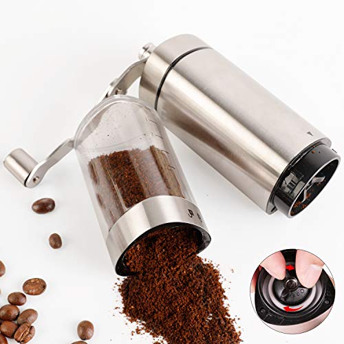  Manual Coffee Grinder Conical Burr Mill With Adjustable Setting Portable Hand Crank Coffee Bean Grinder (Manual Coffee Grinder)