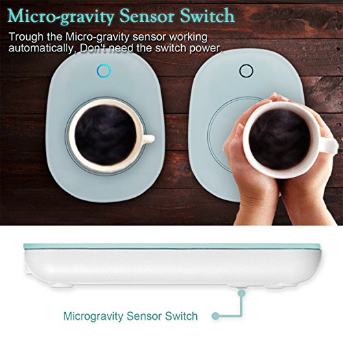  Ug Warmer Coffee Warmer With Automatic Shut Off To Keep Temperature Up To 131℉/ 55℃ With A Silicone Mug Cover Safely Use For Office/Home To Warm Coffee Tea Milk Candle Heating Wax (White)