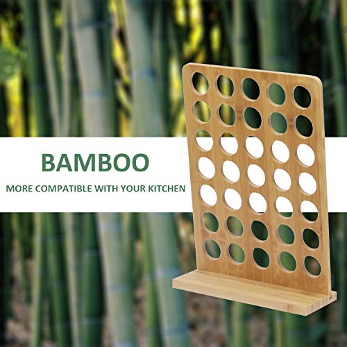  Coffee Pod Holder Bamboo,Coffee K-cups Pods Organizer,Coffee Display Rack 35 Pod Storage,Coffee Pod Storage - K Cups Organizer For Countertop Coffee Pod Holder