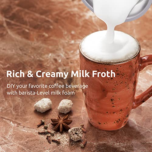  Milk Frother, Electric Milk Steamer 4 In 1 Foam Maker For Hot And Cold Milk Froth, Frother For Coffee, Latte, Cappuccino, Milk Warmer Heater