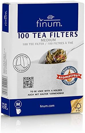  Disposable Paper Tea Filter Bags For Loose Tea, Brown, Large, 100 Count
