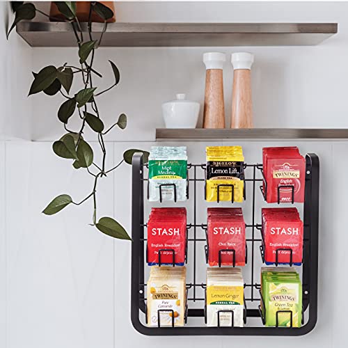  NHZ Tea Bag Holder Stainless Steel 3 Tier, Tea Holder For Tea Bags Organizer Over 180 Tea Bags. Tea Bags Storage Cabinet And Counter, Wall Mount Available.